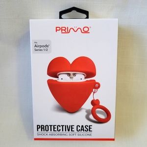 New Super Cute Red Heart Silicone Airpods Protective Case Series 1/2